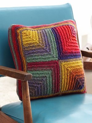 Knit A Mod Mosaic Pillow Cover